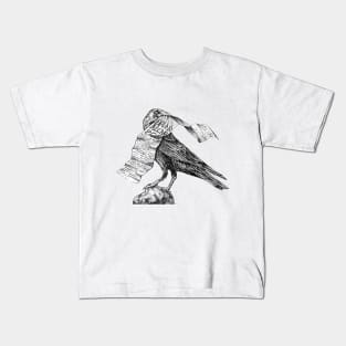 Raven Edgar Allan Poe Kids T-Shirt